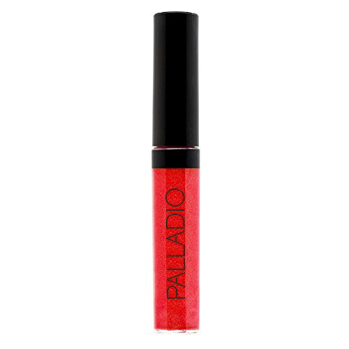Palladio Lip Gloss, Ruby Red, Non-Sticky Lip Gloss, Contains Vitamin E and Aloe, Offers Intense Color and Moisturization, Minimizes Lip Wrinkles, Softens Lips with Beautiful Shiny Finish. Cruelty Free.